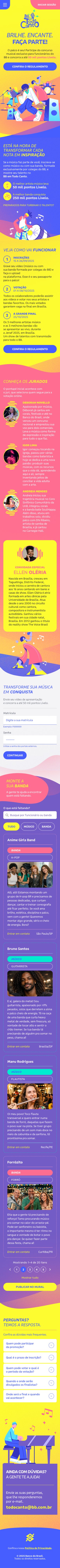 Tela mobile - BB em Todo Canto